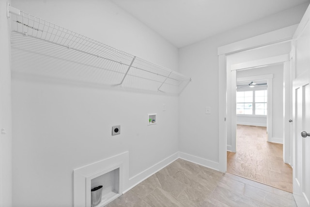 laundry area featuring hookup for a washing machine and hookup for an electric dryer