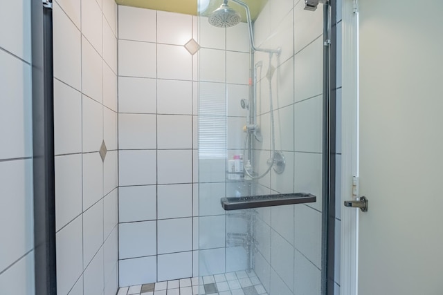 bathroom with walk in shower