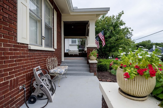 view of patio with covered porch