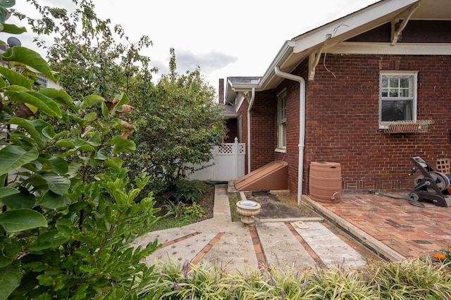 view of home's exterior featuring a patio area