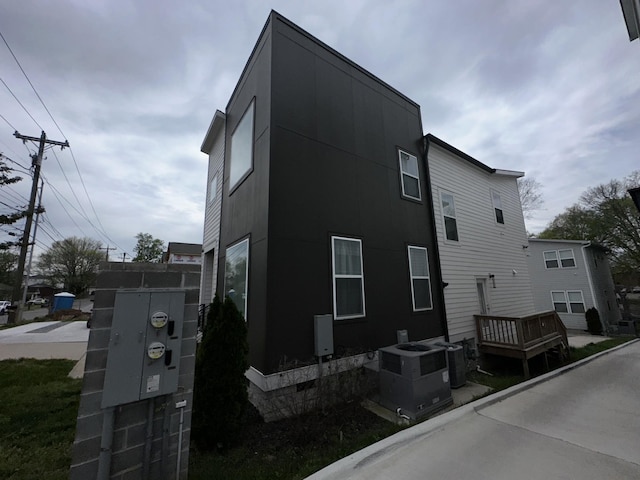 view of property exterior featuring cooling unit