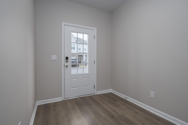 entryway featuring dark hardwood / wood-style flooring