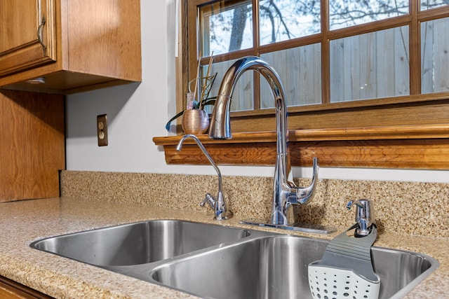 interior details featuring sink