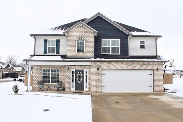 front facade featuring a garage