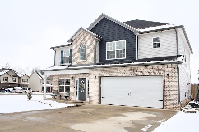 view of property with a garage