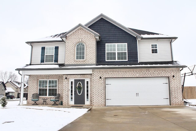 front facade featuring a garage