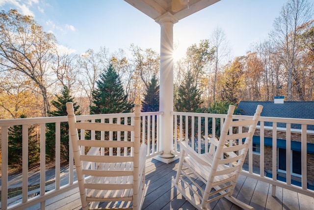 view of wooden deck