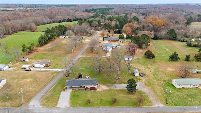 drone / aerial view featuring a rural view