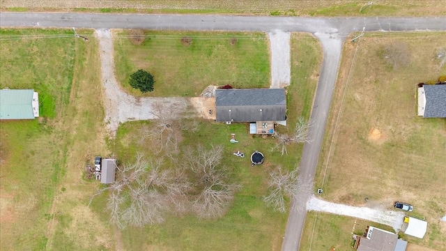 bird's eye view featuring a rural view