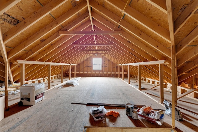 view of attic