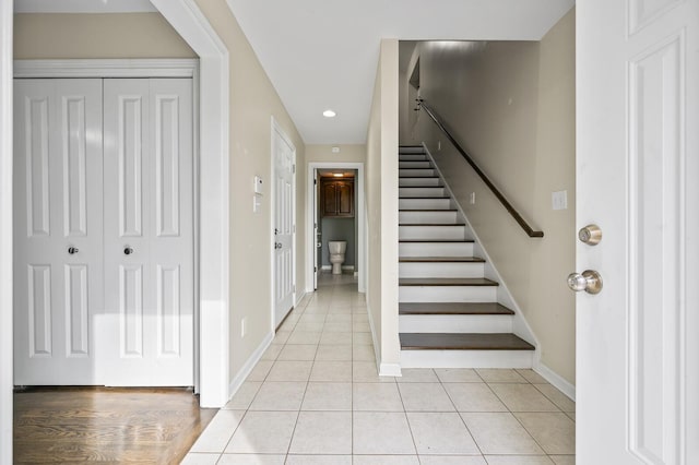 view of tiled entrance foyer