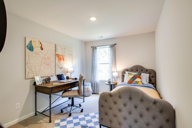 view of carpeted bedroom