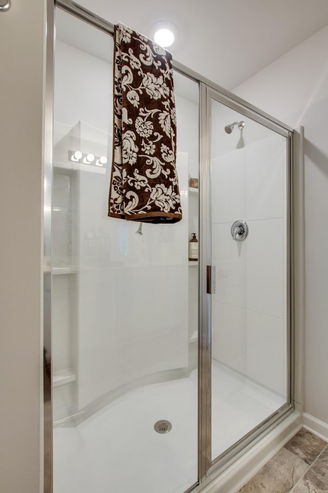 bathroom with walk in shower