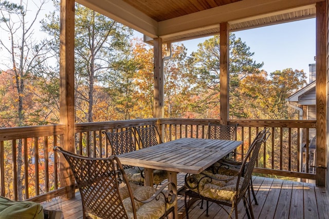 view of wooden terrace