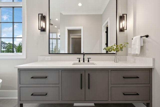 8901 Palmer Way, Brentwood, TN 37027 - bathroom with vanity and recessed lighting