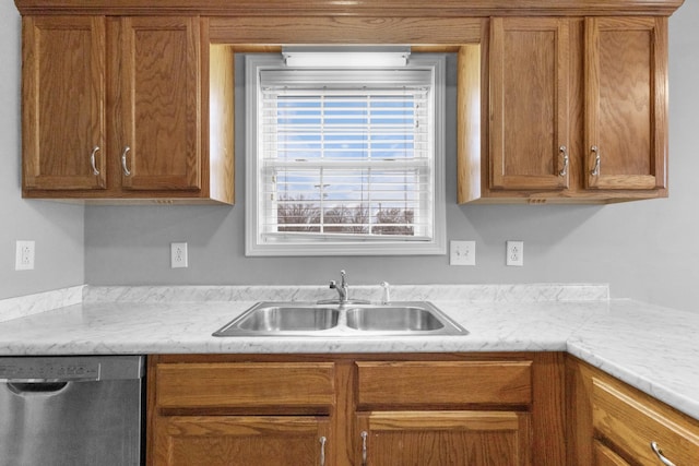 kitchen featuring dishwasher and sink