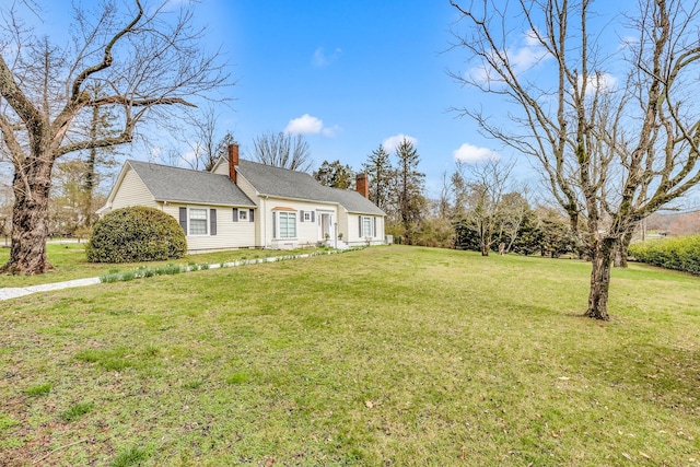 exterior space featuring a front lawn