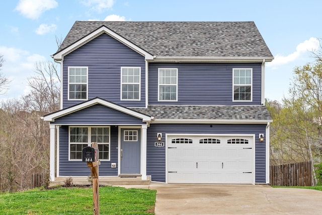 view of front of house featuring a garage