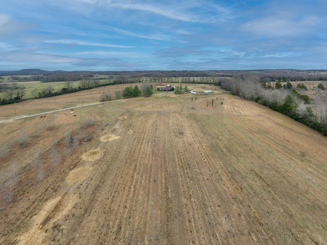 drone / aerial view with a rural view