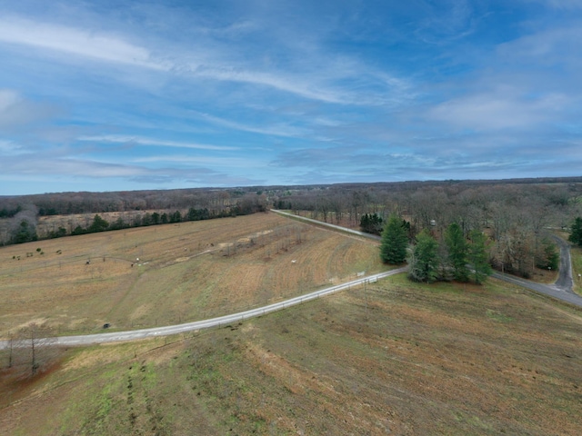 drone / aerial view featuring a rural view