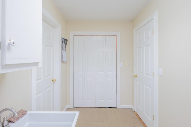 interior space with sink