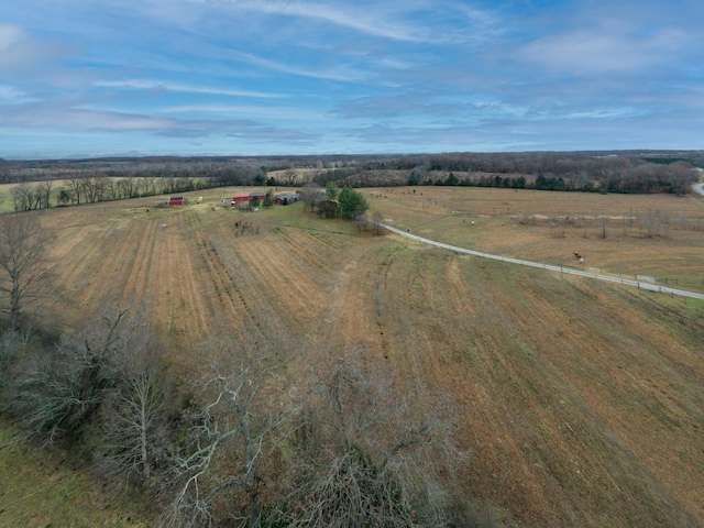 aerial view with a rural view