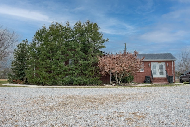 view of front of home featuring french doors