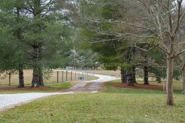 exterior space with a rural view