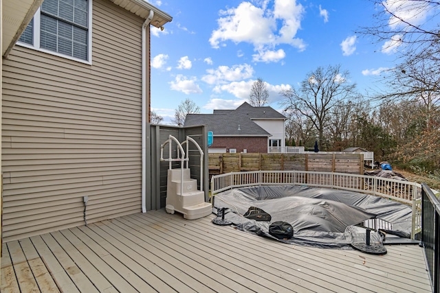 view of wooden deck