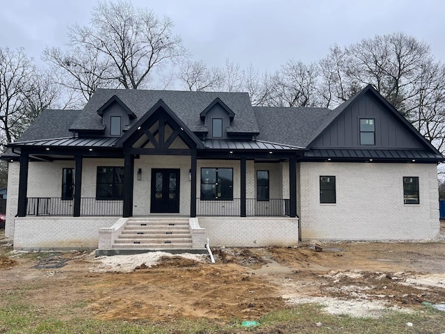 view of front of home with a porch