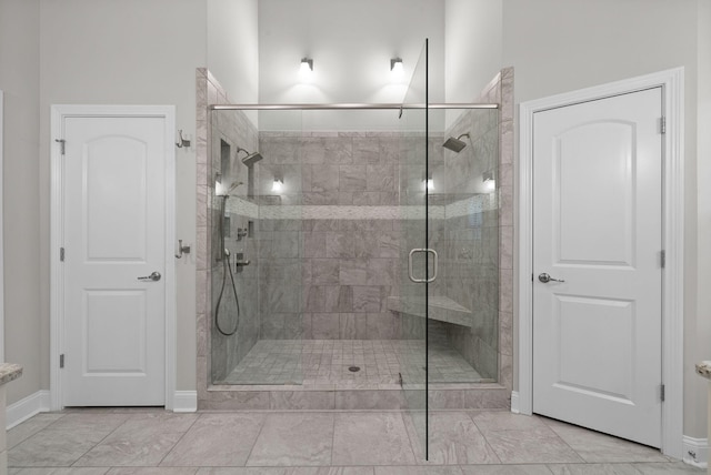 bathroom with walk in shower