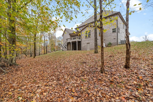 exterior space with a wooden deck