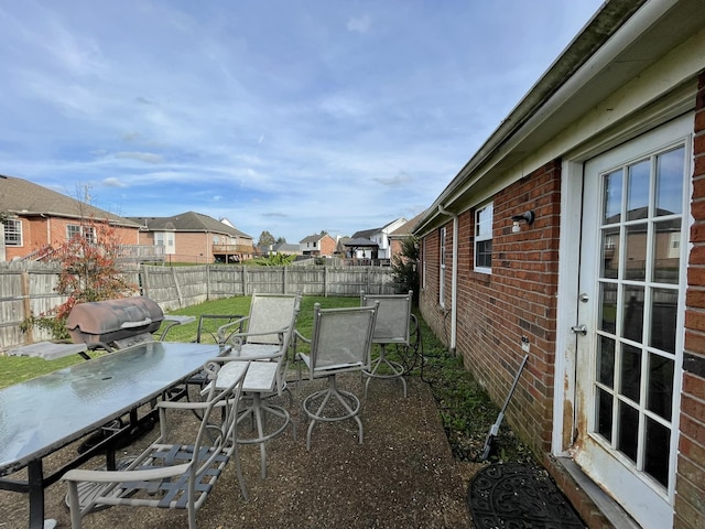 view of patio with grilling area