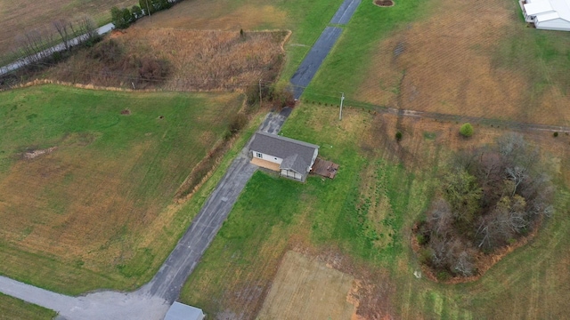 drone / aerial view with a rural view