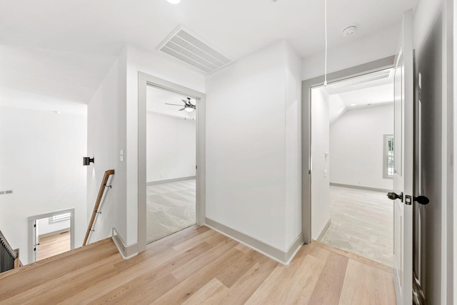 hallway featuring light hardwood / wood-style floors