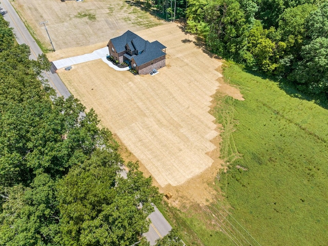 aerial view featuring a rural view