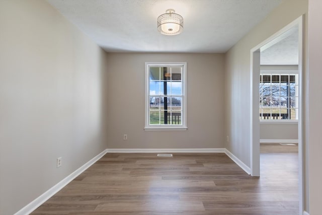 empty room featuring light hardwood / wood-style flooring