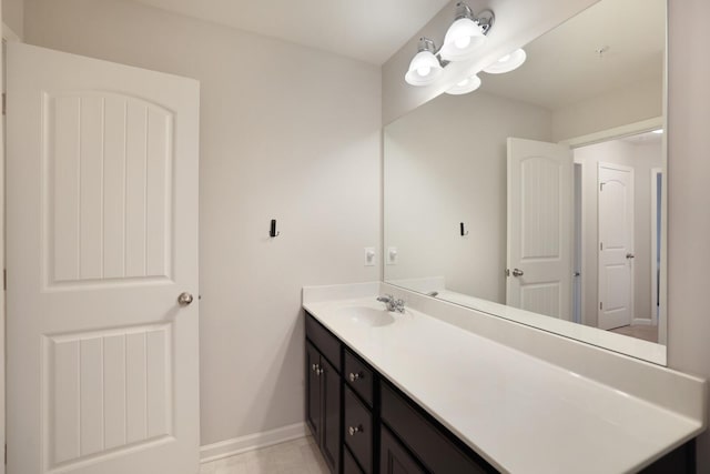 bathroom featuring vanity and tile patterned floors