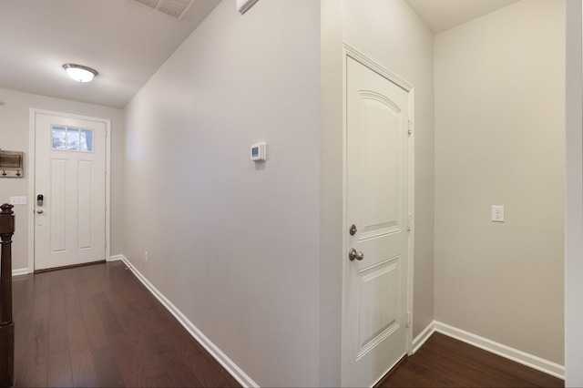 entryway featuring dark hardwood / wood-style floors