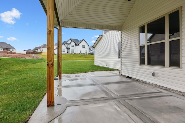 view of patio featuring a residential view