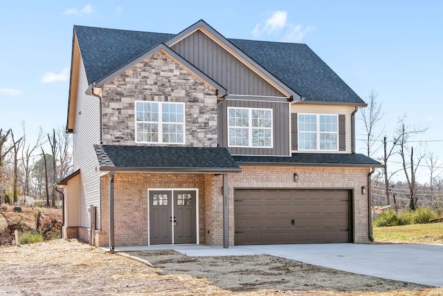 view of front of home featuring a garage