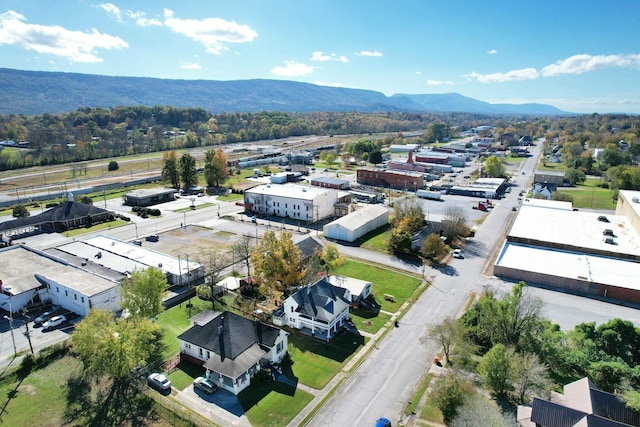 aerial view featuring a mountain view