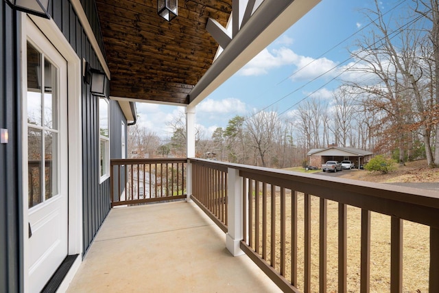 balcony with covered porch