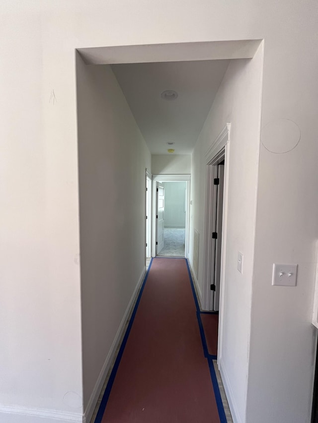 corridor with baseboards