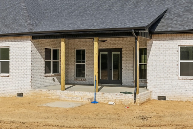 1049 Gholson Rd, Clarksville, TN 37043 - exterior space with brick siding, crawl space, and french doors