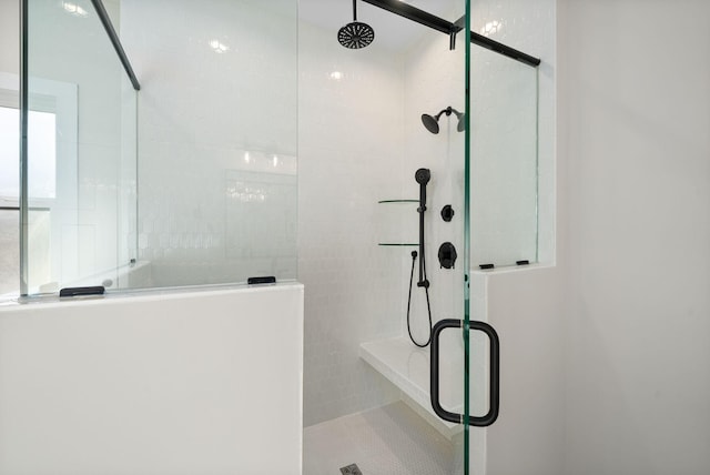 bathroom with walk in shower