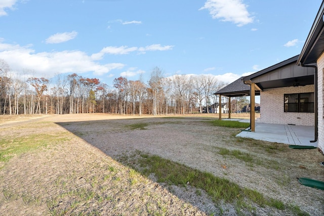 view of yard featuring a patio