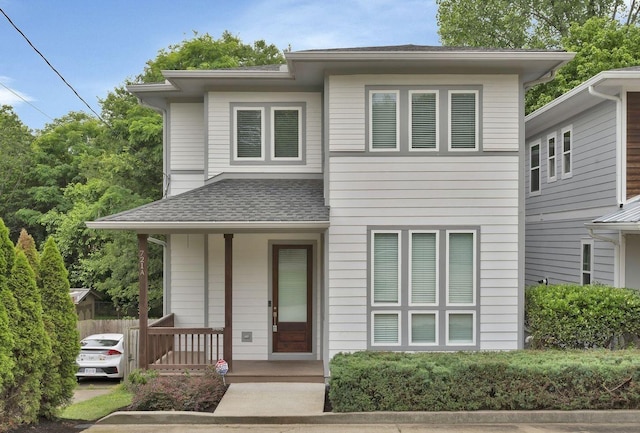 view of front of property with covered porch