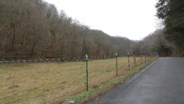 view of road with a mountain view