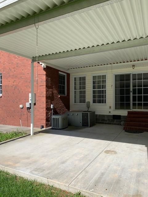 view of patio / terrace featuring central AC